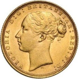 Sterlina oro Vittoria "Giovane"