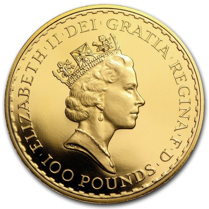 100 Sterline Britannia d'oro