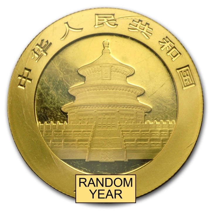 Cina Panda oro 1/2 oz / 15 grammi