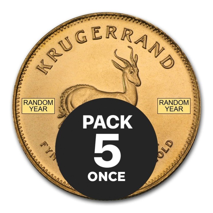 Pack da 5 monete d'oro da 1 oncia di anni e paesi misti - Euronummus SpA
