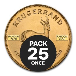 Pack da 25 monete d'oro da 1 oncia di paesi e anni misti - Euronummus SpA
