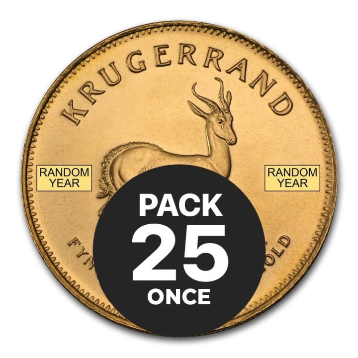 Pack da 25 monete d'oro da 1 oncia di paesi e anni misti - Euronummus SpA
