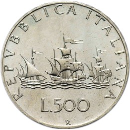 500 Lire Caravelle in argento