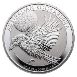 Australia Kookaburra 10 once argento