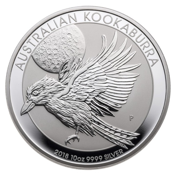 Australia Kookaburra 10 once argento