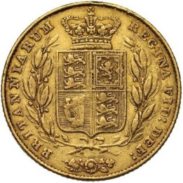 Sterlina oro Vittoria (Stemmata)