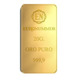 Lingotto oro puro EN 20 grammi