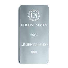 Lingotto argento puro EN 50 grammi