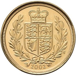 Sterlina oro 2002 stemmata (FIOR DI CONIO)