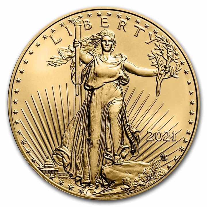America Aquila 50 Dollari d'oro nuovo design 2021 (FIOR DI CONIO)