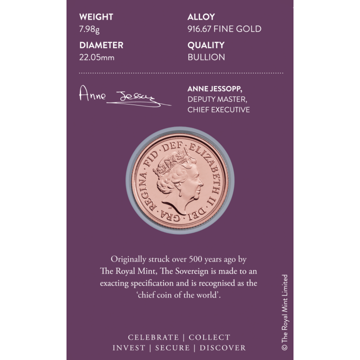 Sterlina oro 2022 Platinum Jubilee in blister (FIOR DI CONIO)