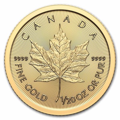 Monete oro  1/20 oz (oncia) fior di conio (FDC)