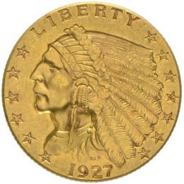 2,5 Dollari d'oro Testa Indiano