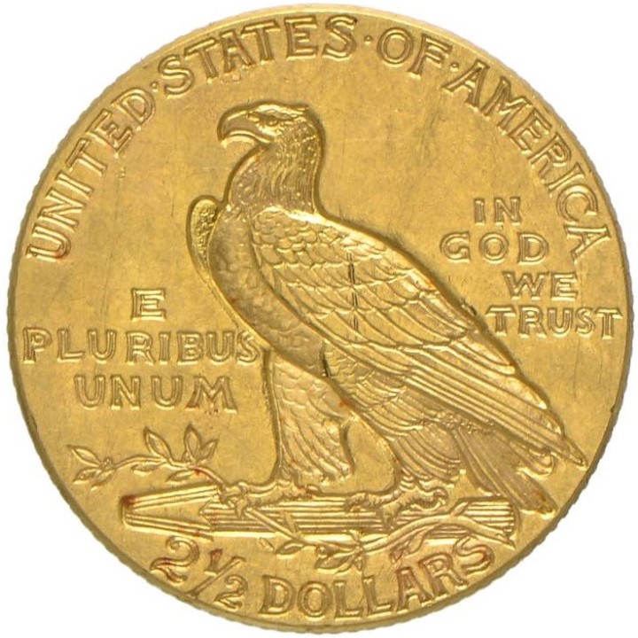 2,5 Dollari d'oro Testa Indiano