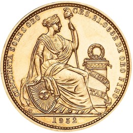 Perù 50 Soles oro