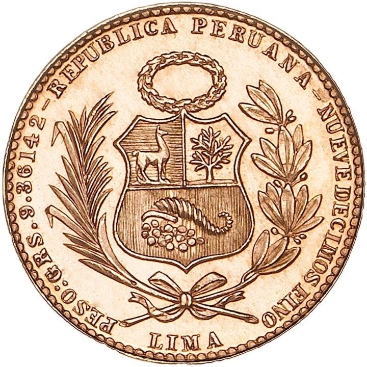 Perù 20 Soles oro