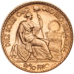 Perù 10 Soles oro