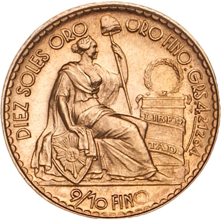 Perù 10 Soles oro