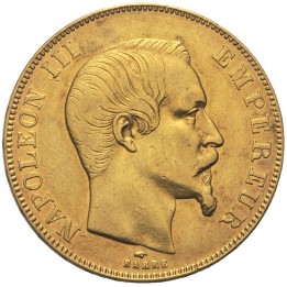 Marengo 20 Franchi Napoleone III testa nuda (Francia)