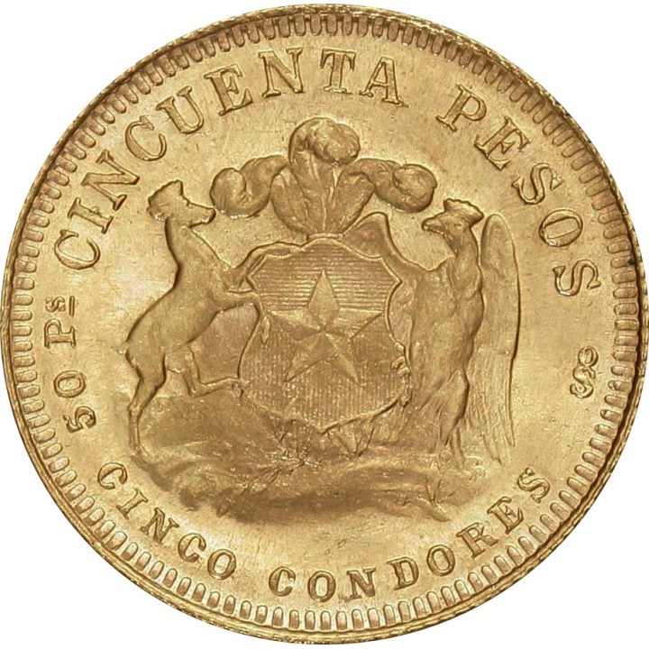 Chile 50 Pesos oro