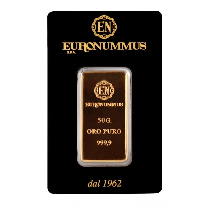 Lingotto oro puro EN 50 grammi
