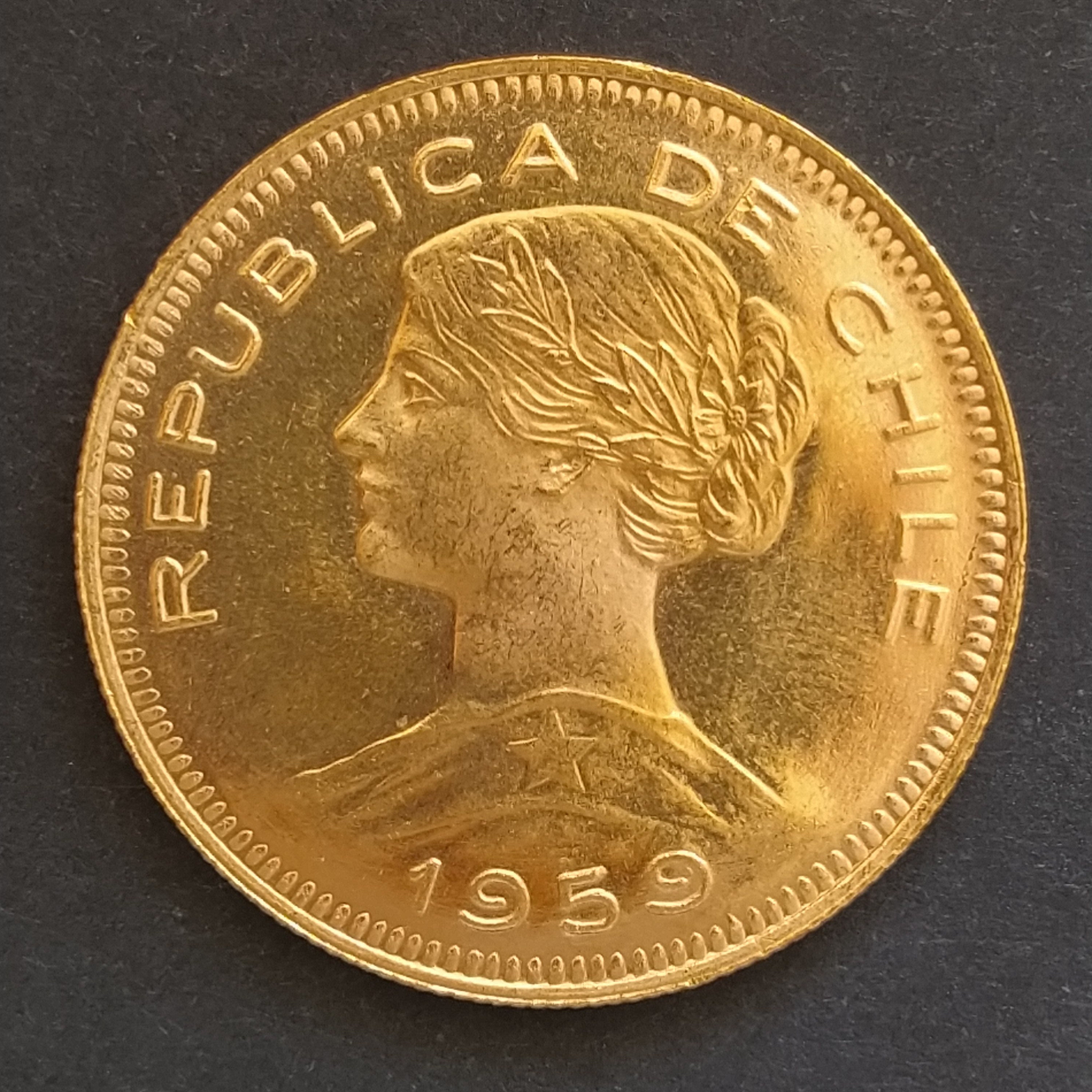 100 PESOS IN ORO DEL CILE